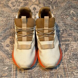 On Running Women's Cream and Red Athletic Shoes